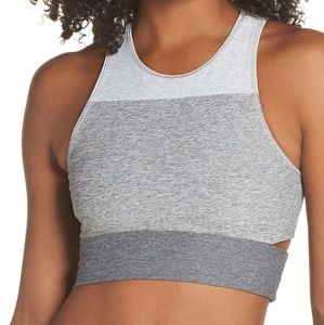 Outdoor Voices Slashback Crop Top in Gray